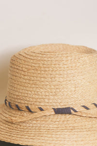 Clement natural raffia fedora hat
