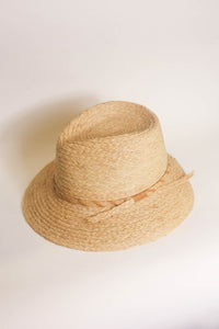 Clement natural raffia fedora hat
