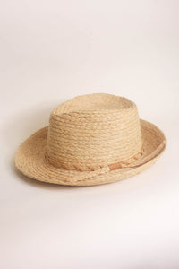 Clement natural raffia fedora hat
