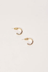 Gwen gold mini hoop earrings
