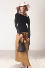 Charger l&#39;image dans la visionneuse de galerie, Rania long dress in black &amp; gold