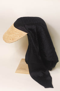 Shadan scarf hat in leopard silk
