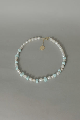 Turquoise pearl necklace
