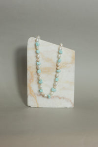 Turquoise pearl necklace
