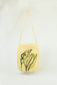 Pattern embroidered by hand from the real image of the tree downturn the Mekong.
