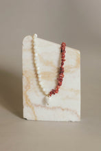 Load image into Gallery viewer, Alice coral and mother of pearl necklace