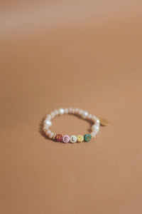 Candy pearl personalized bracelet
