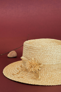 Gardenia Hat, Eco-luxury, Raffia artisanal hat, Leinné Gourmandises
