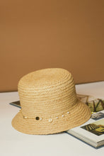 Load image into Gallery viewer, Monique raffia hat with chain