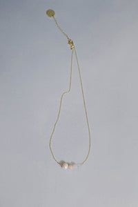 Morgan necklace from morganite and pearl
