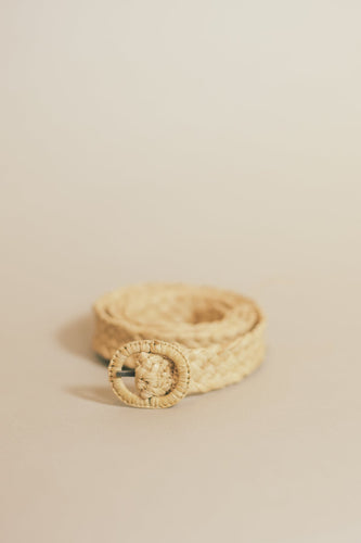 Oval Raffia Crisscross Belt 18mm
