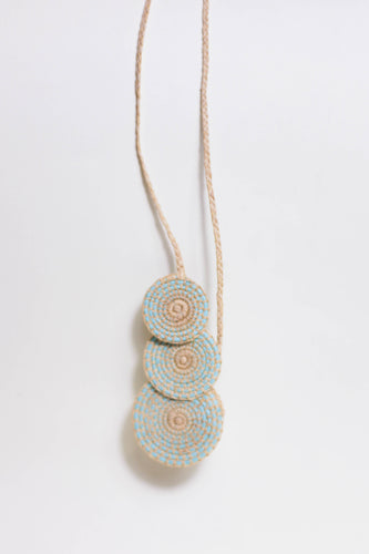 Pixeli Trio raffia necklace
