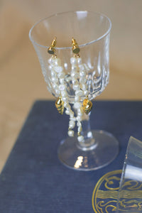 Portofino baroque pearl drop earrings with seashell charm
