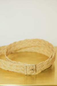 Quadro Raffia Crisscross Braid Belt 32 mm
