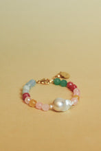 Tải hình ảnh vào Thư viện hình ảnh, Rainbow pearl and colorful semi-precious stones bracelet
