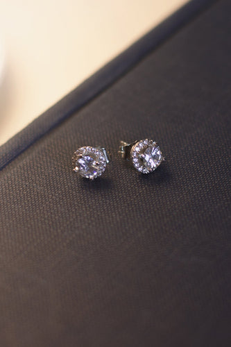 Round Cubic Zirconia studs
