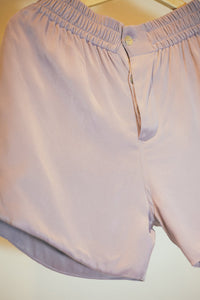 Sorrento smoky purple silk shorts
