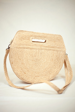 Tải hình ảnh vào Thư viện hình ảnh, Marjolie bag, When you look at marjorlie you can think of pictures of faces. The curve of the bag is sewn smooth. The outer surface is natural raffia knit creating a balance between color and shape. Thick lining.Formscape, Raffia, soft moon light, Eco luxury