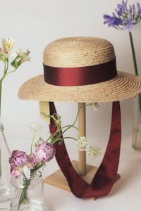 Yoyo Canotier raffia hat
