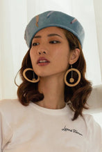 Load image into Gallery viewer, Ivy hoop drop earrings